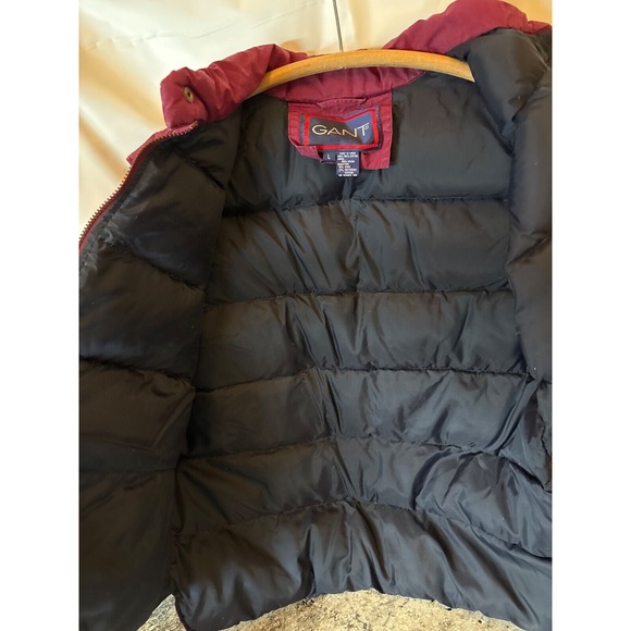 Vintage Gant‎ Feather Down Chunky Maroon Mens Vest Size L - Picture 5 of 9